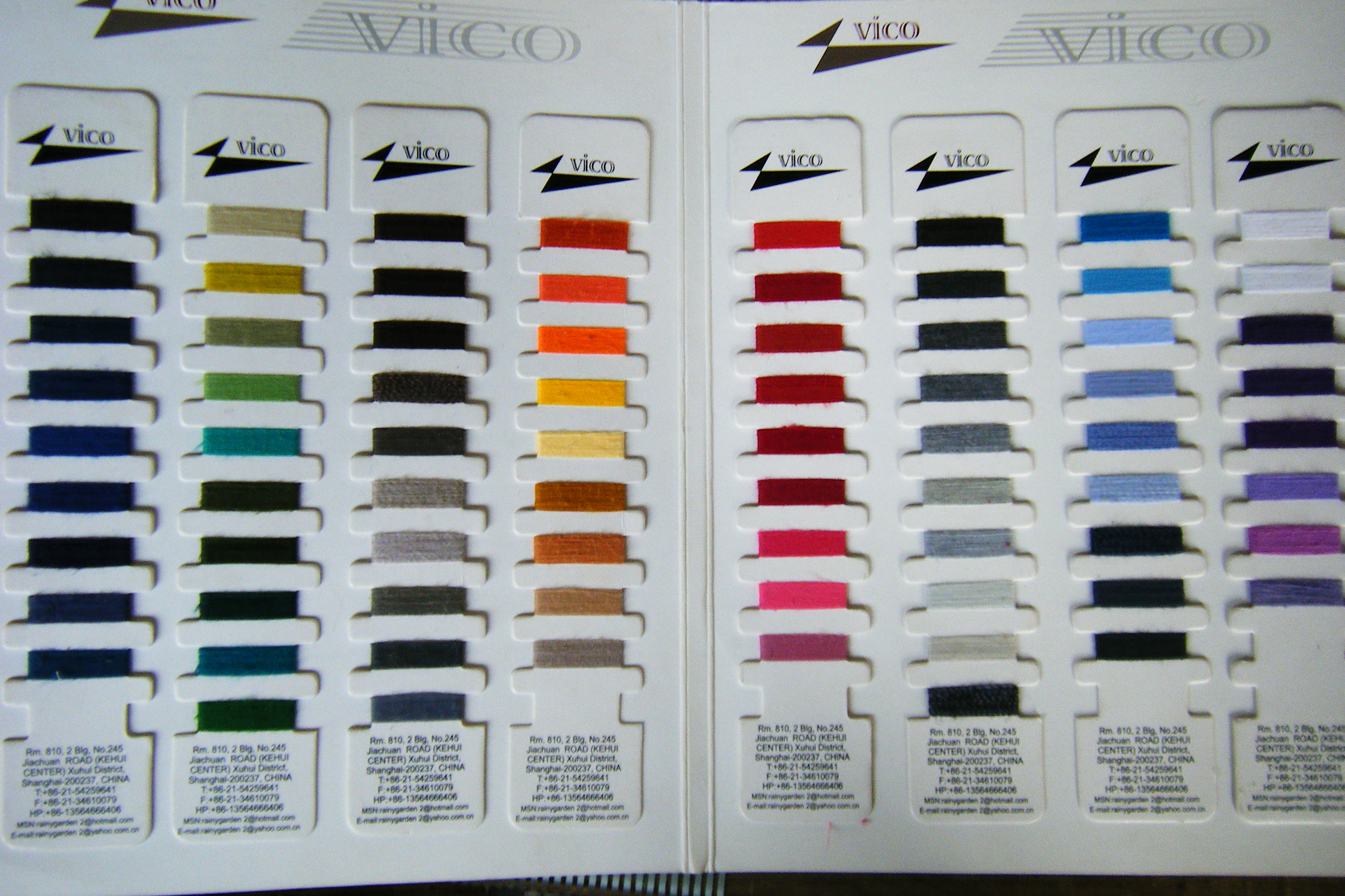 Yarn color card