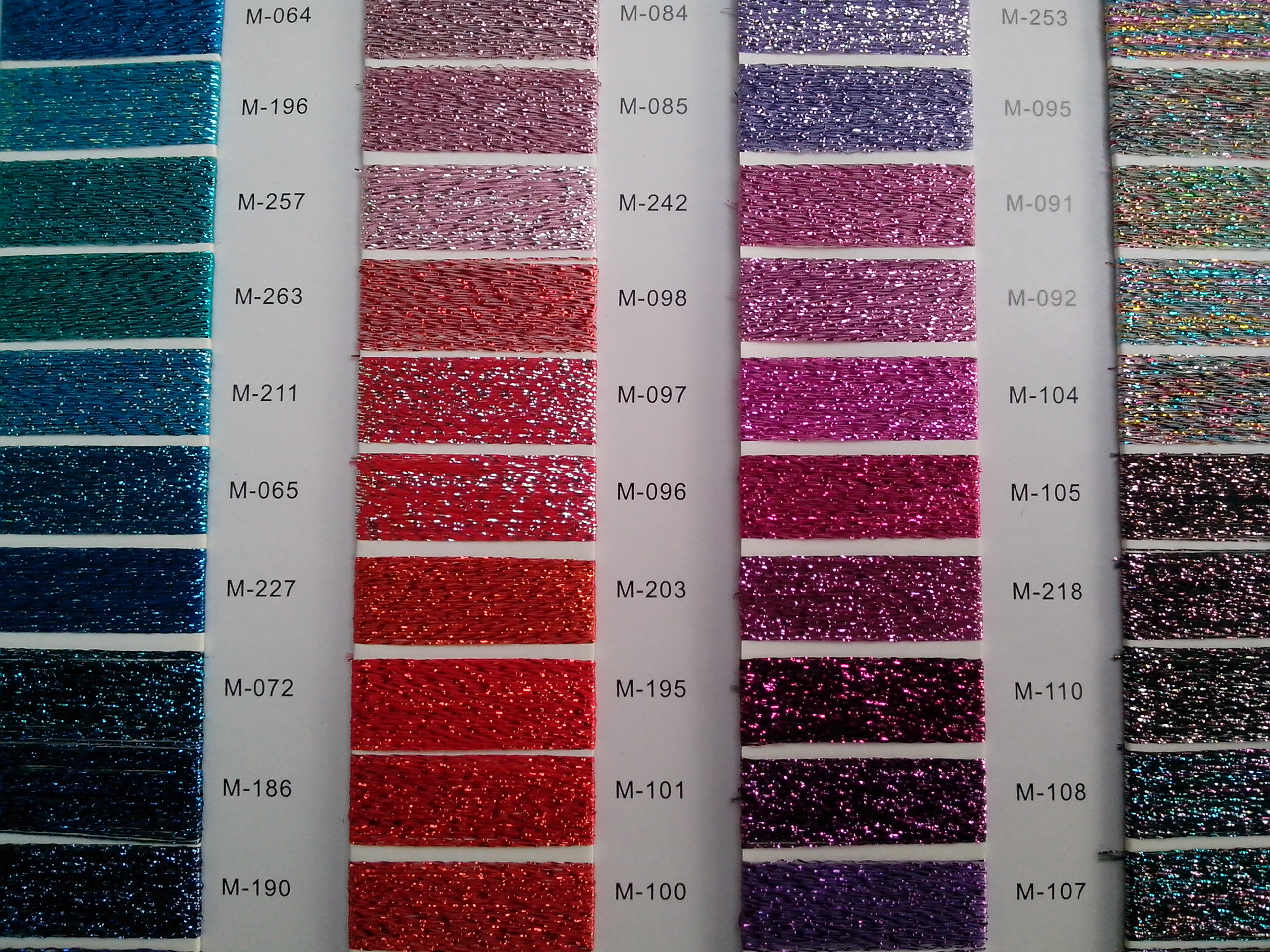 Yarn color card