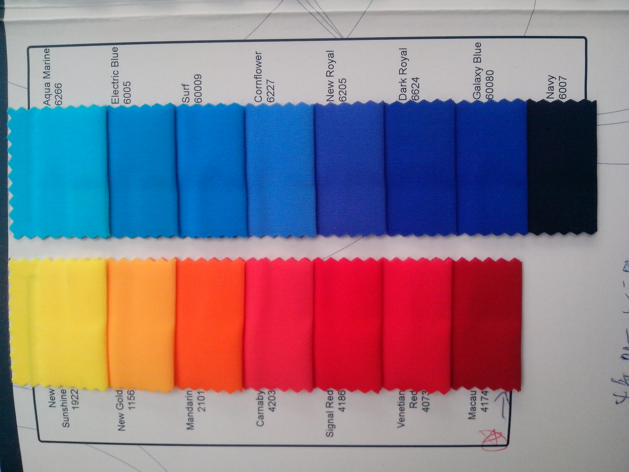 Cloth color card series
