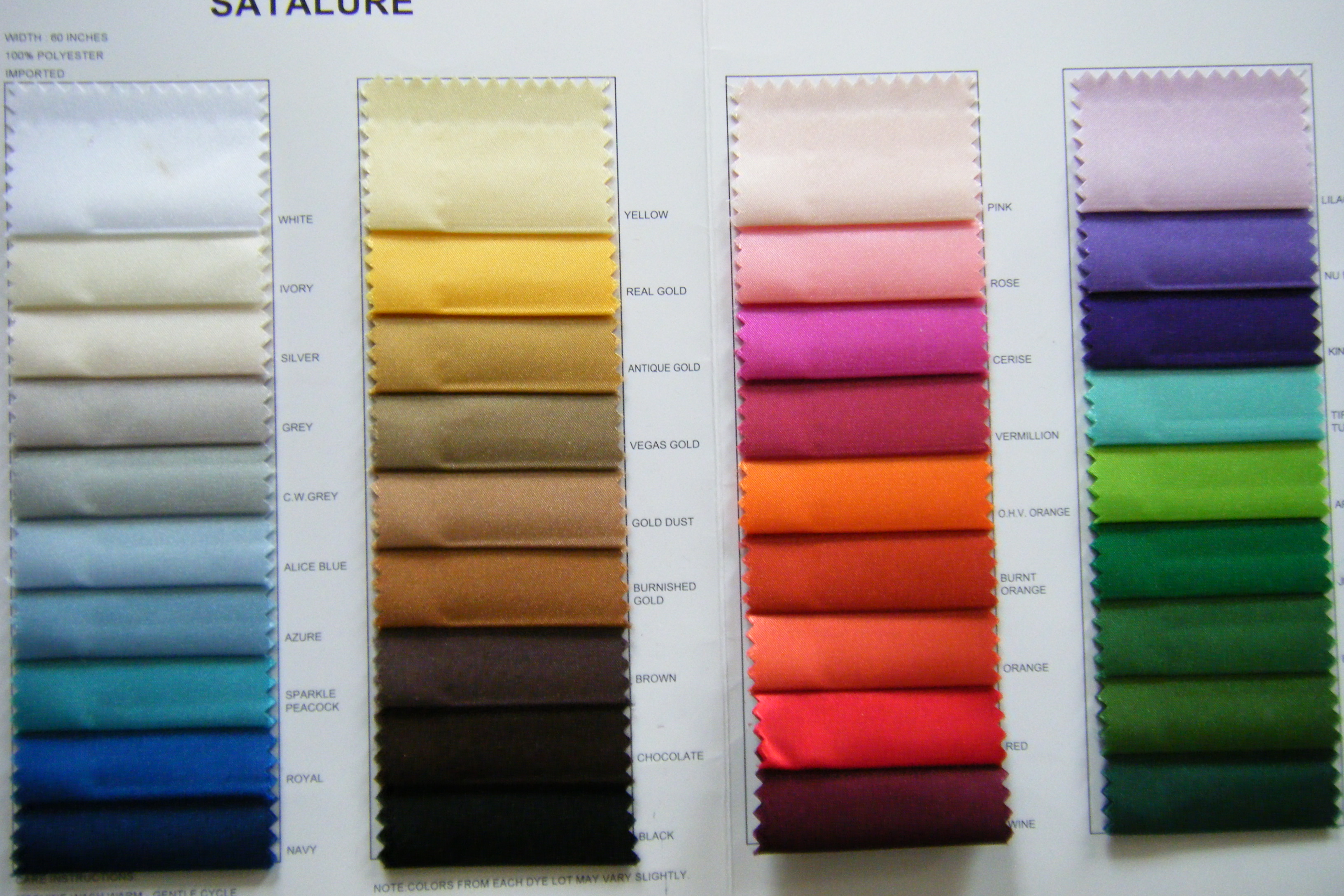 Cloth color card series